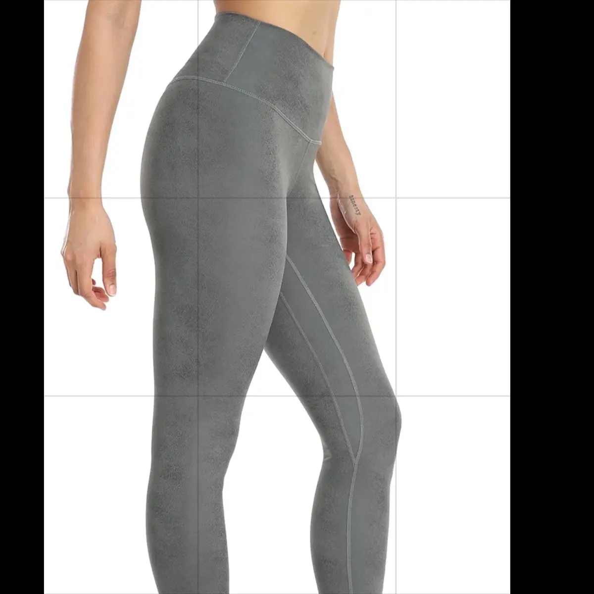 Colorfulkoala Women's high-waisted matte faux fur leggings, full-length yoga pants