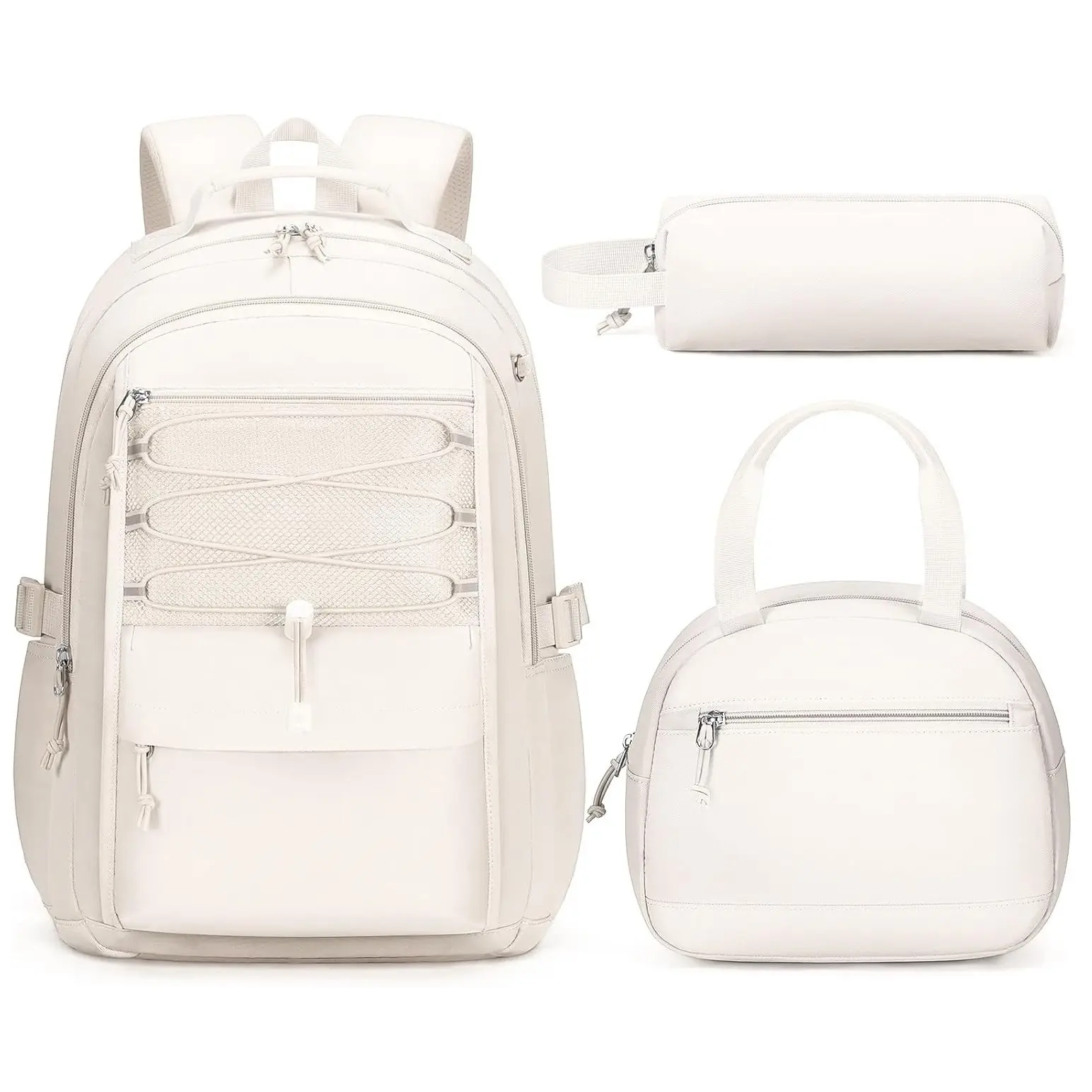 (Auction)Fimibuke 3PCS Waterproof Backpack for School,Oxford Cloth Bookbag Set with Lunch Box & Pencil Case,school bag for Elementary Middle High School,Back to School Gift,Birthday's Gift,back to school shopping,travel essentials, Zipper, Practical