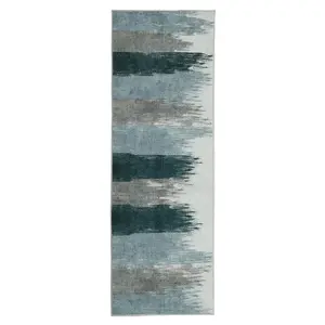Garvee Washable Area Rugs,Modern  Print Distressed Indoor Rugs for Bedroom Soft Low-Pile Area Rug for Living Room with Rubber Backing Low Pile for Home Office