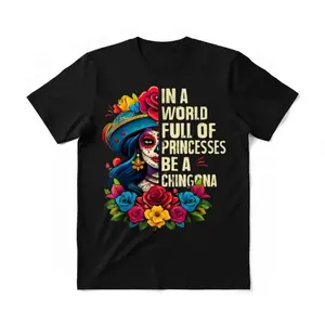 Cotton Unisex Princesses Women De Los Muertos La Catrina Day Of The Dead T-Shirt