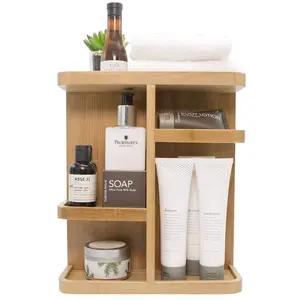 360° Bamboo Carousel Organizer - Home Supplies - Home Organizers - Storage Boxes & Bins Wood Wooden