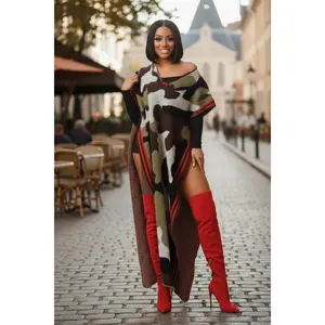 Jai Sweater Camo Poncho