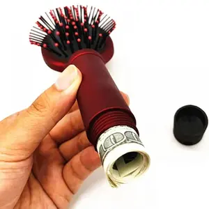 Hidden Storage Hairbrush, Multifunctional Comb with Secret Compartment, Discreet Stash Box for Cash Medicine, Travel Pill Holder