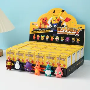 24-Piece Pokemon Keychain Gift Set Surprise Box, Collectible Toy Dolls, Perfect Birthday Present, Anime Fan Favorite