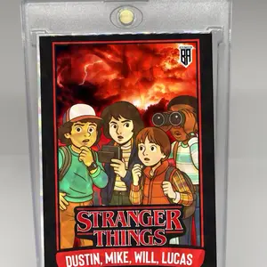 Stranger Things Dustin, Mike, Will, and Lucas Custom Card