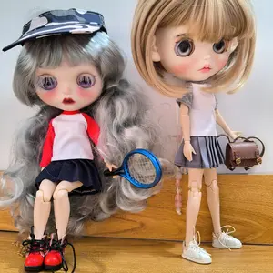 NEW 1/6 Blyth Clothes Long sleeved+short sleeved T-Shirt Cute Base Shirt clothes for Momoko, Obistu, Licca 1/6 Dolls Accessories