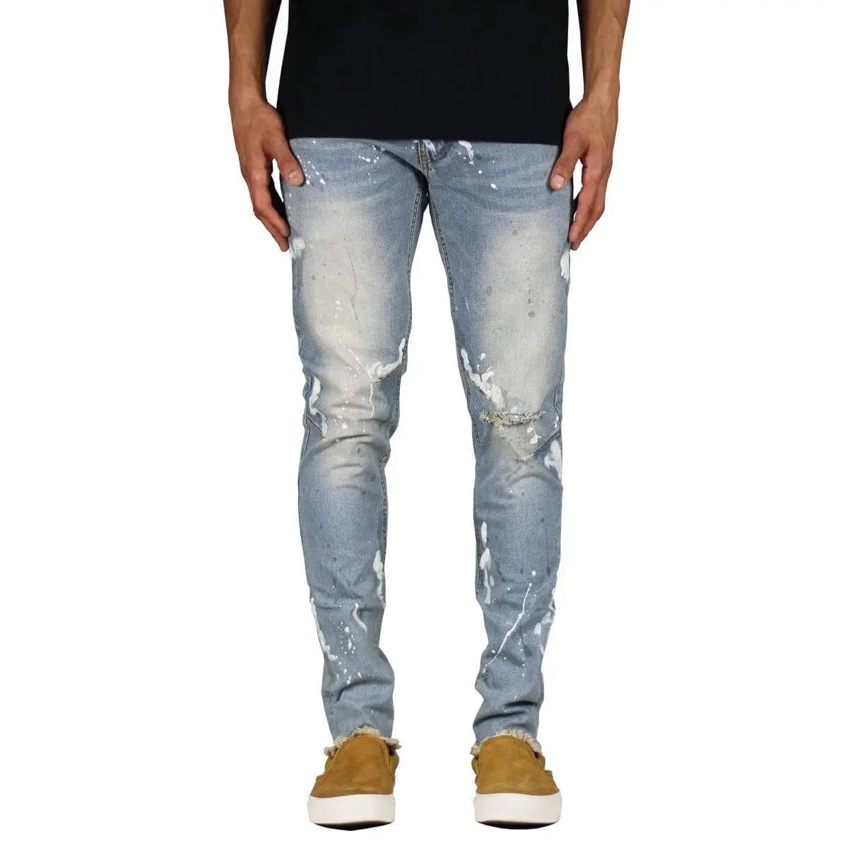paint splatter mnml jeans - TikTok Shop