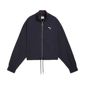 PUMA Womens Premium Essentials Relaxed Woven Jacket Athletic Outerwear Casual - Blue