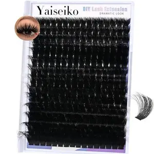 Lash Clusters 300D Thick Long 12-25mm Volume Cluster Eyelash Extensions 224Pcs Wispy Individual Lashes D Curl Waterproof Eyelash Clusters Soft False Eyelashes DIY at Home, by Yaiseiko