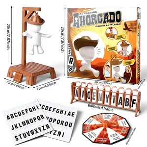 Magnetic Hanging Gallows English Word Game, Tabletop Parent-Child Interactive Board Game, Fun Party Toy for Family Entertainment
