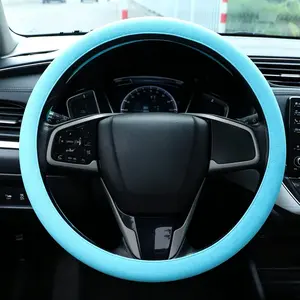 Silicone Car Steering Wheel Cover Universal Elastic Steering Wheel Booster Non-Slip Protetive Cover Car Anti-skid Accessories-YY1