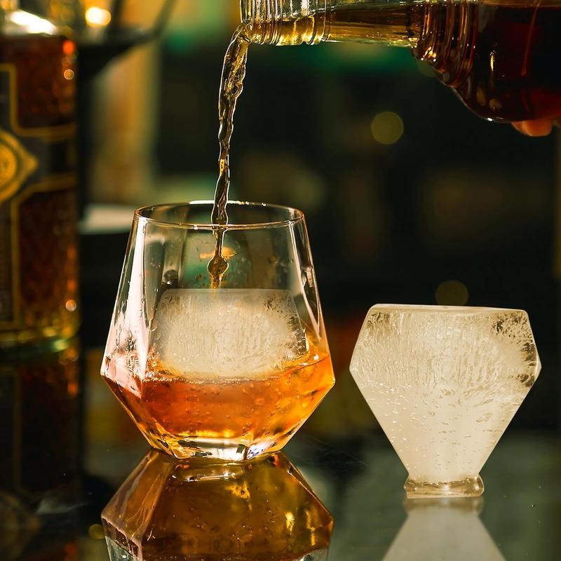 VEVOR Ice Diamond Press, 2.4" Ball Maker, Aviation Aluminum Kit With Tong and Drip Tray for Whiskey, Cocktail, Bourbon, Scot on Party & Holiday