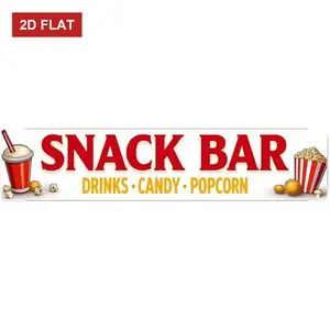Snack Bar Drinks Candy Popcorn - 16x4 Inch Movie Decor for Wall, Ideal for Game Room, Kitchen, Patio | movie room decor, kitchen Metal Sign, vintage decor for home, Vintage Garage Signs, Yard Sign