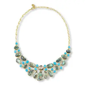 Connie Craig Carroll Jewelry Seraphine 19" Gemstone Bib Necklace