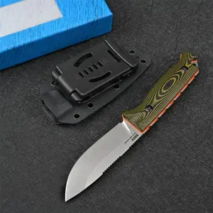 BM 15002 Portable Fixed Knife S90V Blade G10 Handle Outdoor Tactical Knife Camping Hunting EDC Multitool Pocket Knife