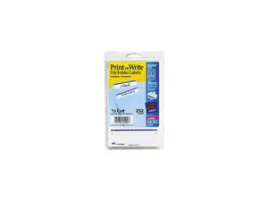 Avery 05200 Print or Write File Folder Labels, 11/16 x 3-7/16, White/Dark Blue Bar, 252/Pack