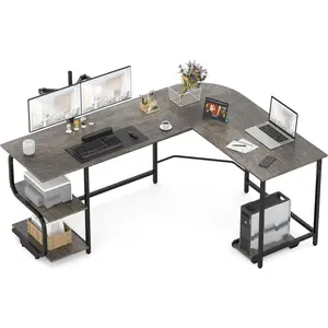 Reversible L Shaped Desk with Large Surface, 69 Inch Sturdy Corner Desk with Storage Shelves, Premium Office Computer Desk Workstation for Home Office GamingModern simple cloth bag L-shaped corner computer desk computer desk office desk study desk