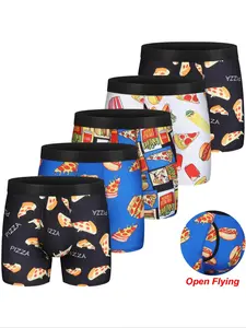 Boy's All Over Print Boxer Brief, Casual Comfy Breathable Underwear for Daily Wear, Boys Youth Underwear for All Seasons