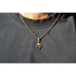 Gold Micro Trident Pendant