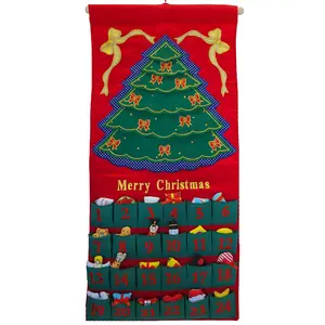 Green Christmas Tree Advent Calendar With "Merry Christmas"