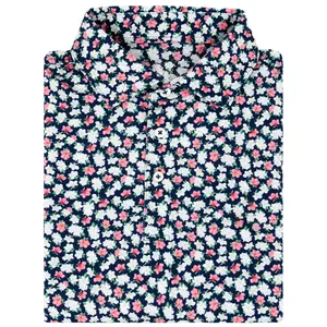 The Spring Azalea Men's Short Sleeve Performance Polo - Spring Pink, Golf Polo Shirt, Polo Golf 3D, Style 3D Golf, Gift For Men