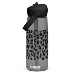 Cheetah Flip Straw Water Bottle
