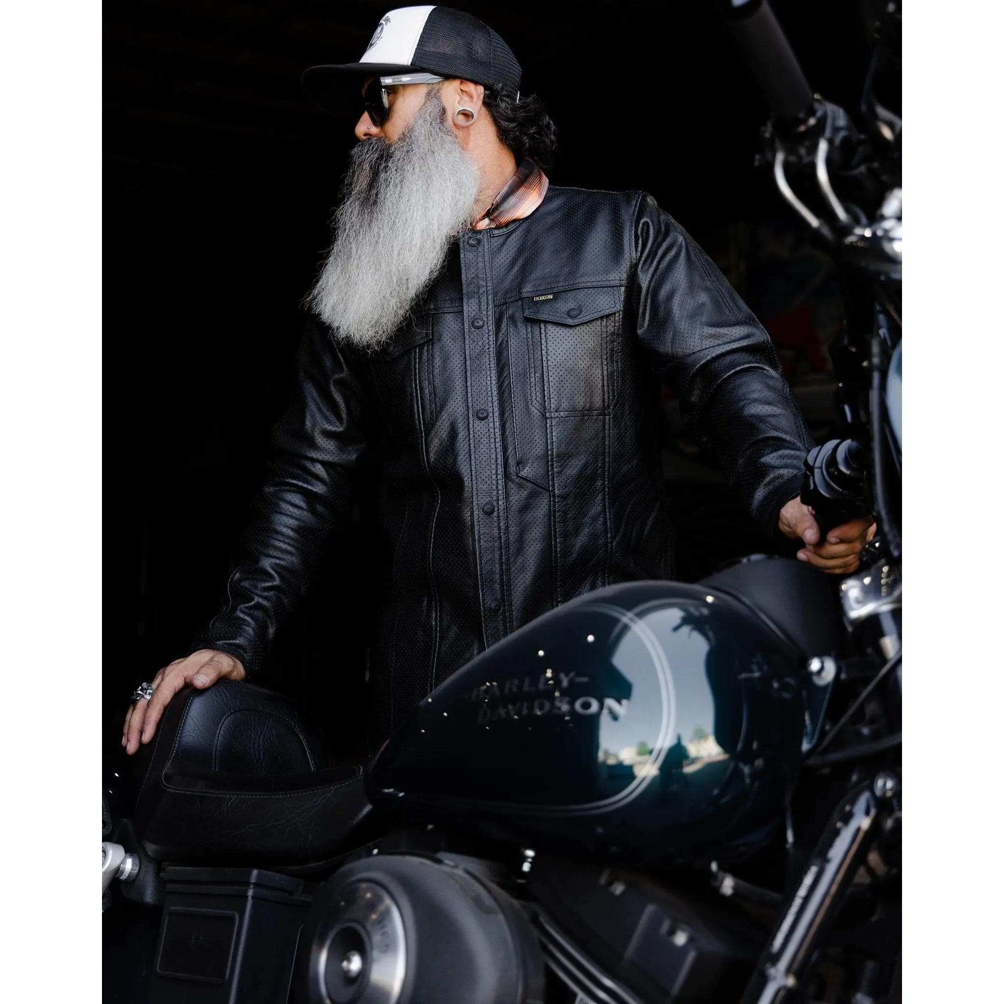 Reno Perforated Leather Shirt Reno Perforated Leather Shirt