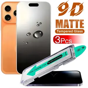 3-Piece Matte Screen Protector Set, Compatible with iPhone 17e/ 17/Air/17 Pro Max/16 Pro Max/15/14 Plus/13/12/11/XR/XS Models, 9h Hardness Tempered Glass Protection, Anti-Scratch, Anti-Fingerprint, Bubble-Free