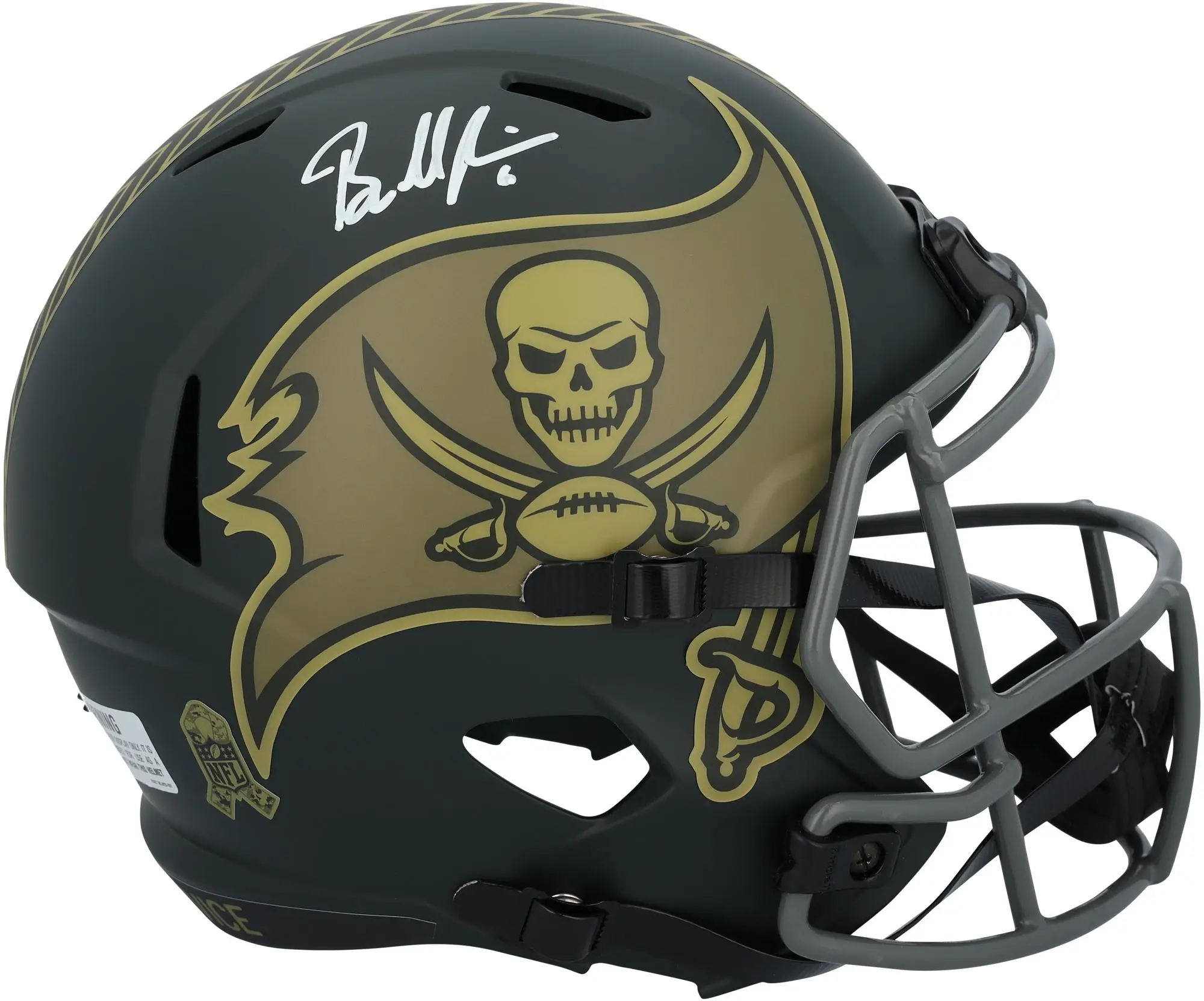 Baker Mayfield Buccaneers Signed Riddell 2025 Salute To Service Replica Helmet