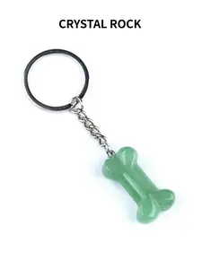 Cute Dog Bone Shaped Keychain Pendant, Crystal Chain, Stress Relief Chakra Energy Jewelry, Perfect Gift for All Occasions