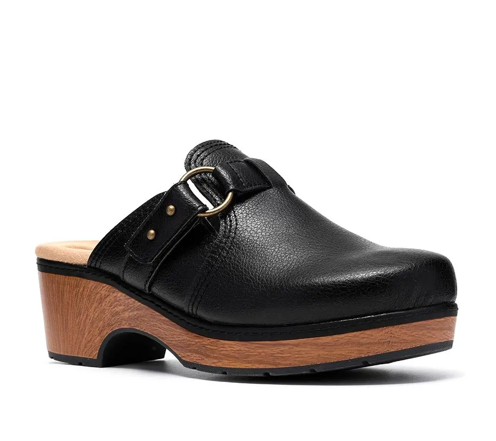 Clarks Collection Leather Clogs -Paizlee Ali