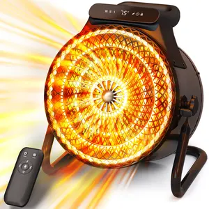 Outdoor Heaters for Patio, Indoor Space Heater, 1500W Electric Garage Heater with Remote Thermostat 3S Fast Heating, Overheat Protection, PTC Ceramic Heater with 3 Modes for Greenhouse, Camping Tent Indoor Use