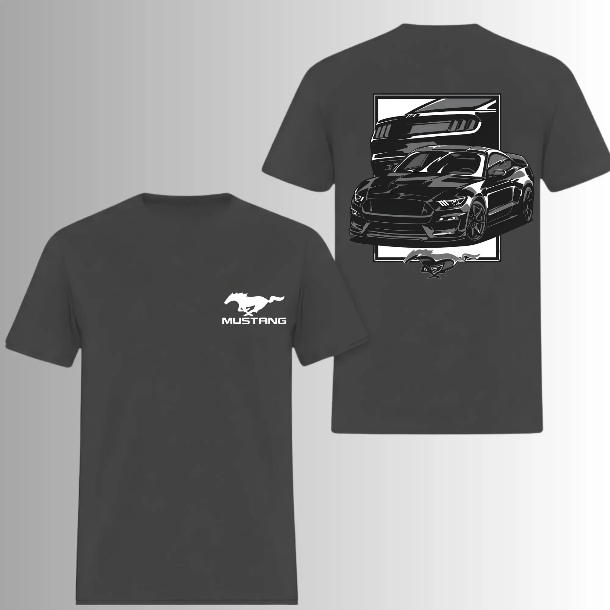 Shelby GT500 Mustang Muscle Car T-Shirt, 2 Sides, S550 Car Guy Graphic Tee