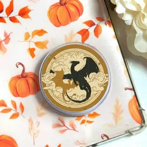 Fourth Wing Phone Grip, Tairn and Andarna Griptok, Basgiath War College MagSafe Holder, Unique Gift for Hardcore Readers, Dragon Rider Aesthetic Accessory, Rebecca Yarros Bookish Decor