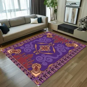 Purple Retro Patterned Carpet Suitable for Home Decoration, Living Room, Bedroom, Dining Room, Home Office, Basement, Home Decoration Carpet, Mats
