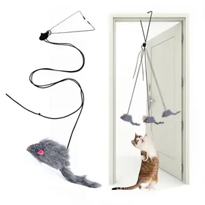 Retractable Cat Teaser Stick Toy, 1 Count Hanging Door Pet Cat Felt Toy, Interactive Catnip Hanging Teaser Toy, Pet Supplies