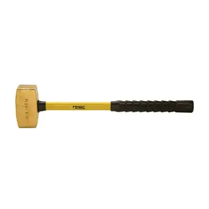 212 MAIN 10 lbs Brass Hammer, 24 in. Fiberglass Handle, Surface-Safe (Model ABC10BFBS)