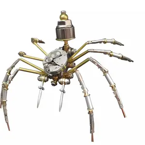 Steampunk Dial Spider DIY Kit 3D Metal Puzzles for Adults 300+ Brass Parts Mechanical Model Craft Toys for Teens Brain Teaser Puzzles Great Birthday Gift