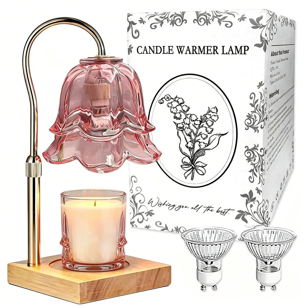 Electric Lamp Shape Home Fragrance Decor Light - Adjustable Stand, Adjustable Timer, Safe Scents, Includes 2 Bulbs, Smokeless for Bathroom, Desktop