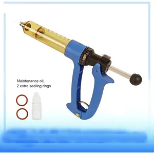 50ML Semi Automatic Livestock Syringe Adjustable Continuous Repeating Luer Lock for Cattle Cow Goat Sheep Pig