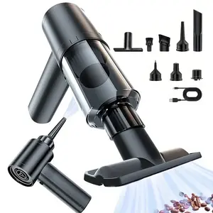 Brushless motor powerful vacuum cleaner, equipped with 12,500Pa strong suction, 80W brushless motor, car vacuum cleaner, mini compact body, handheld car vacuum cleaner, suitable for home and car cleaning, with exquisite packaging