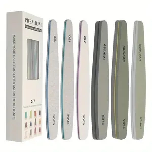 Double-sided Nail File, 6 Counts/set Nail Polishing Tool, Professional Manicure & Pedicure Tool for Home & Salon Use