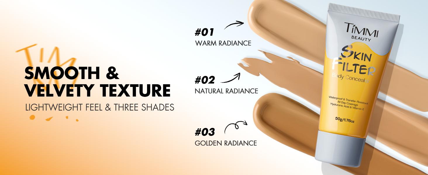 Skin Filter Body Concealer, Waterproof & Transfer-Resistant, All Day Coverage, Hyaluronic Acid & Vitamin E, Flawless Makeup for Scars, Spots, Veins & Tattoos