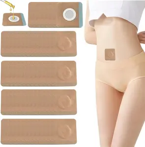 Castor Oil Patches for Belly Button Use – 60 PCS Disposable Non-Woven Adhesive Castor Oil Patch Pads, Oil Not Included Hygienic Convenient
