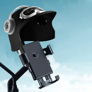 Motorcycle phone holder, rearview mirror mounting bracket with helmet design, electric bicycle sunshade navigation phone holder, motorcycle accessories