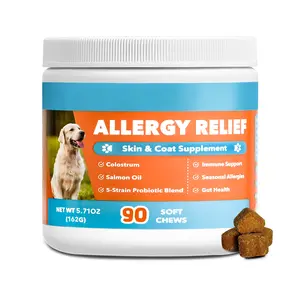 Allergy & Immune Chews - Dog Probiotics for Seasonal Allergies - Support Skin & Coat for All Breeds