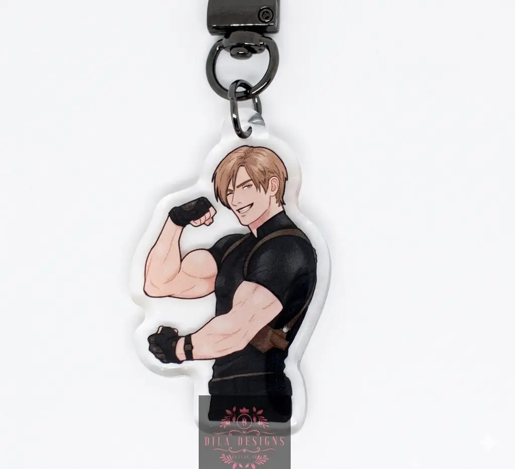 LEON KENNEDY RESIDENT Evil inspired Acrylic Keychains , Great For Daily Use Or As Thoughtful Little Gifts For Your Friends And Yourself