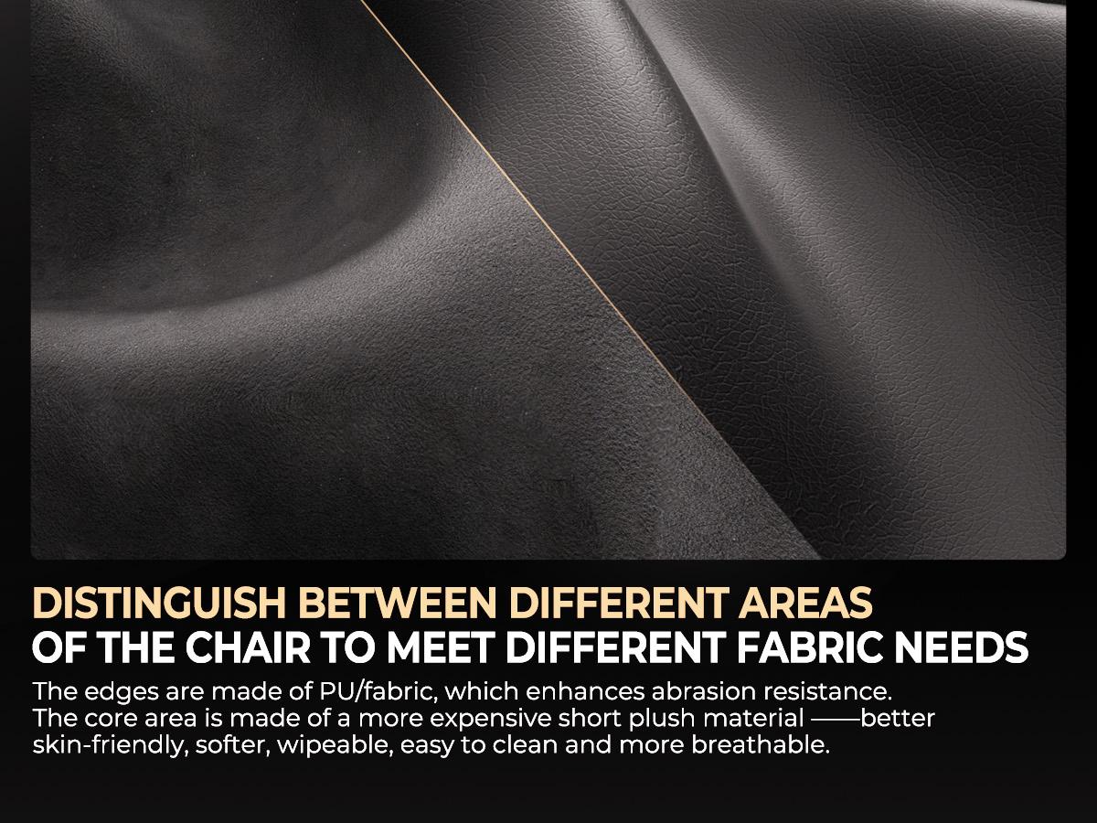 Dowinx Fabric Gaming Chair with Footrest,Big and Tall Game Chair for Heavy People, Gamer Chair with Massage Lumbar Support,Ergonomic Computer Gaming Chair for Adults