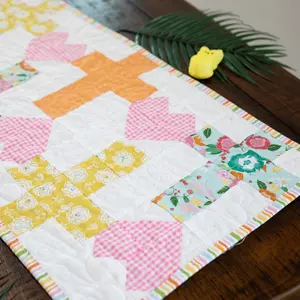 Spring Floral Crosses Table Runner Precut Quilt Kit