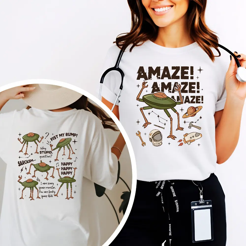 Rocky Amaze Amaze Amaze T-Shirt, Hail Mary Book Shirt, Retro Alien Tee, Sci Fi Lovers Gift